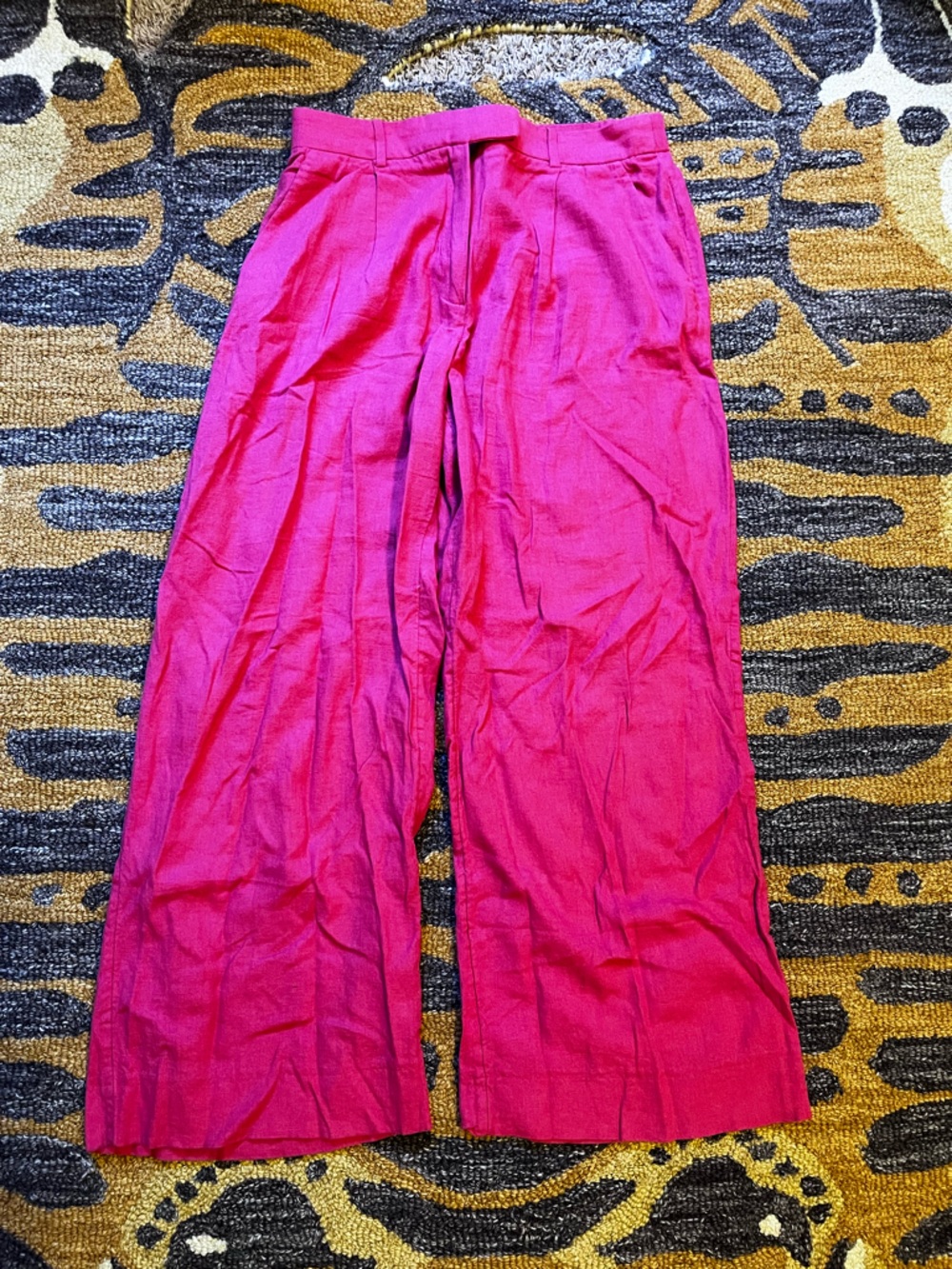 Abercrombie & Fitch Hot Pink Wide-Leg Pants
